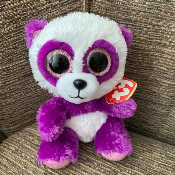 Boom Boom Purple Panda Plush Purple Panda Beanie Boo Sales